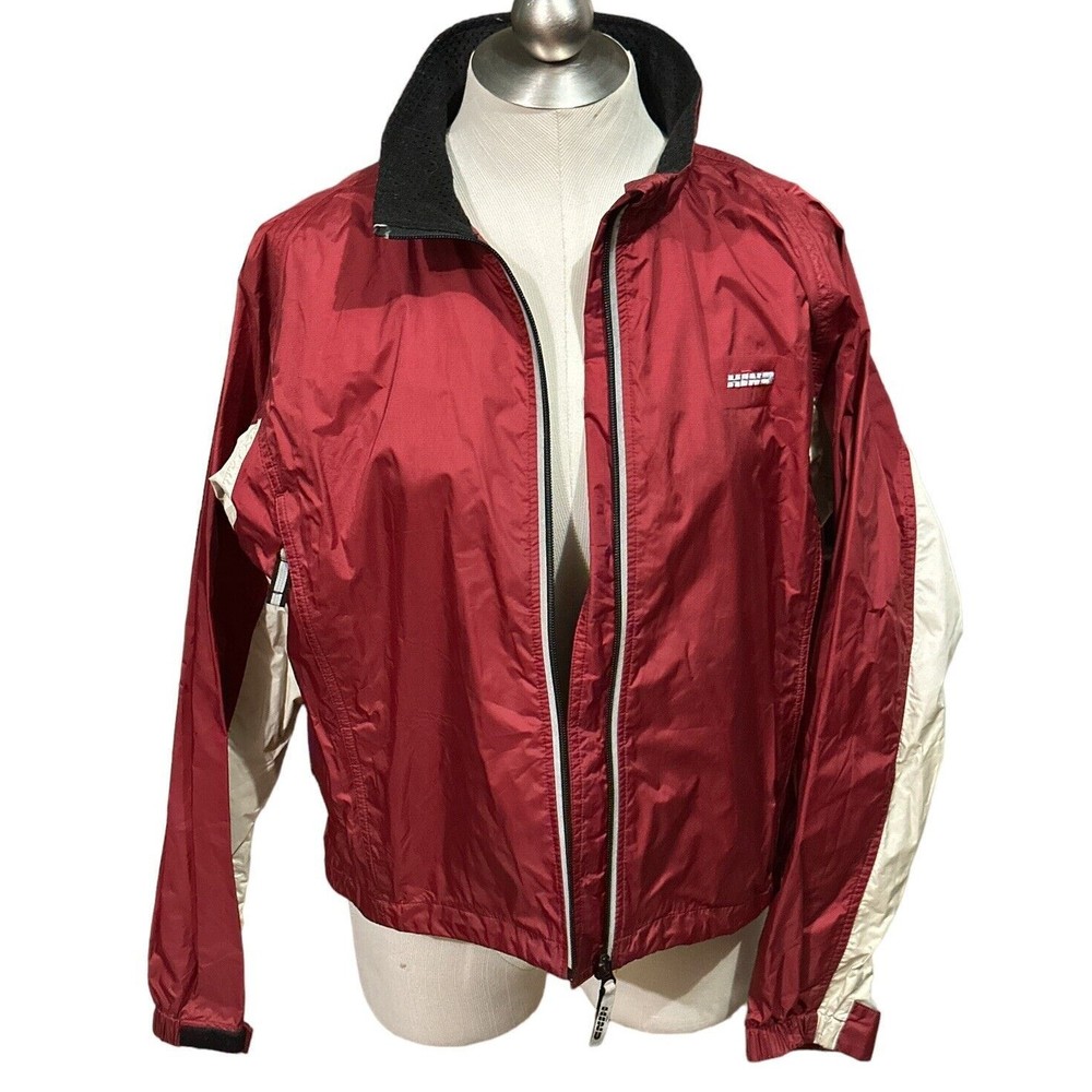 Hind Women’s Red/White Entrant CRS Running Cycling Windbreaker Jacket Sz L EUC